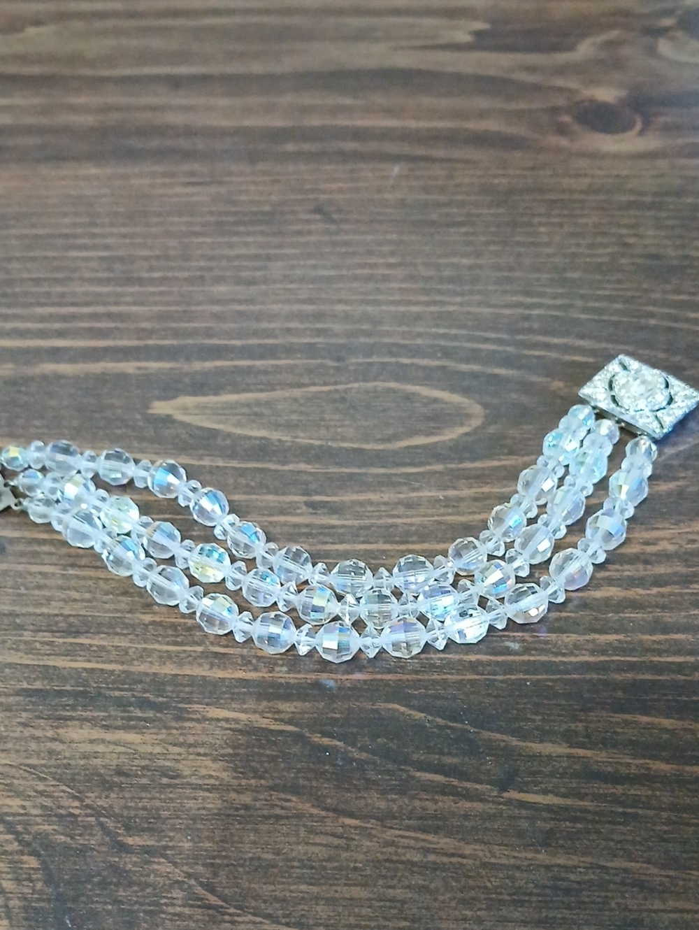 Crystal Multi-Strand Bracelet — Clear